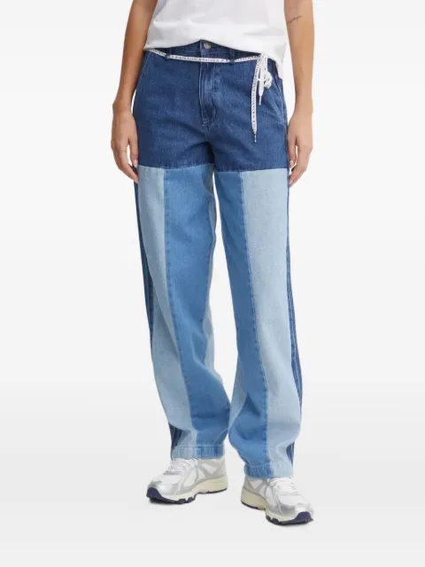 adidas patchwork-design jeans
