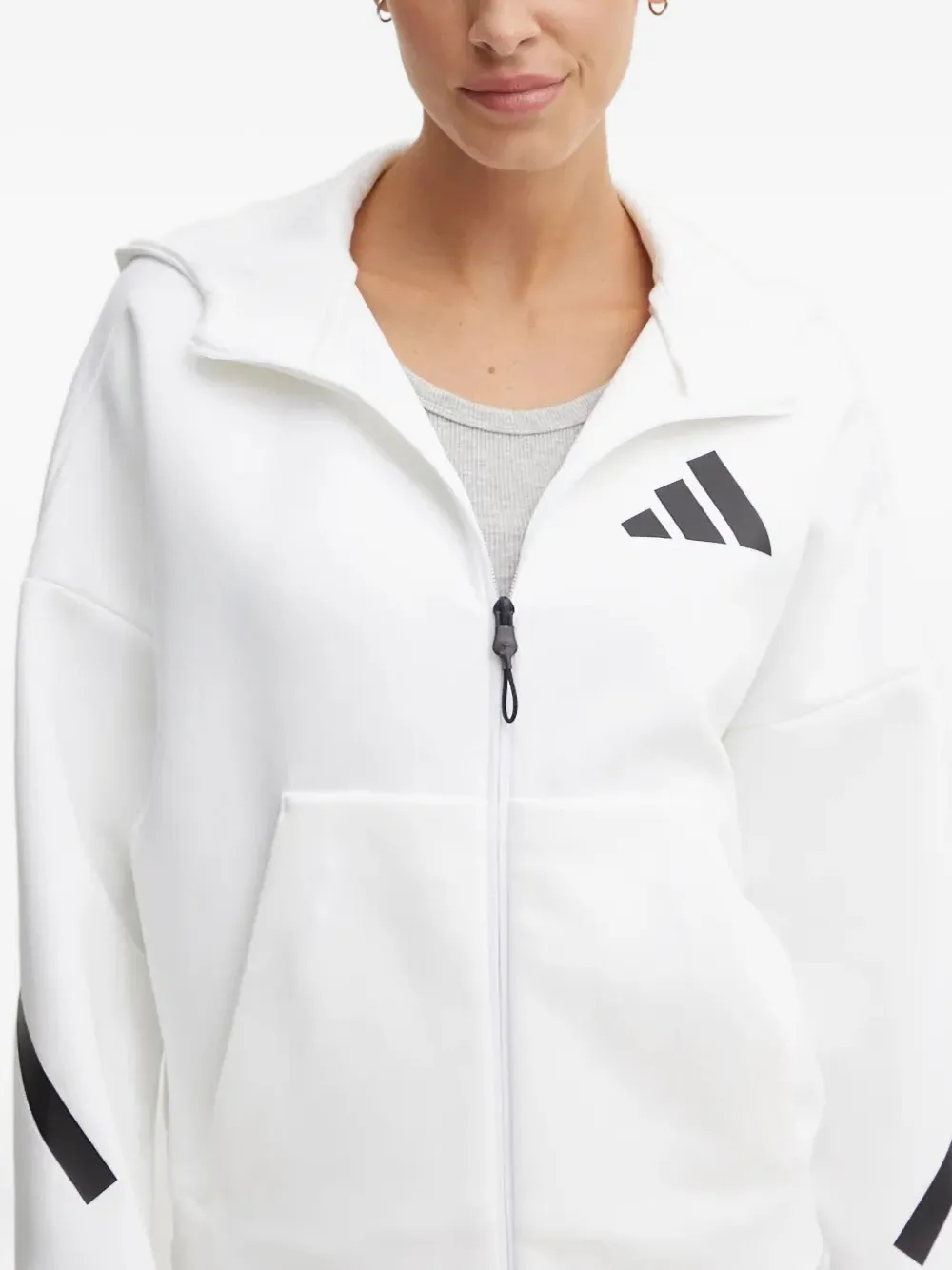 Logo-Detail Zip-Up Hoodie