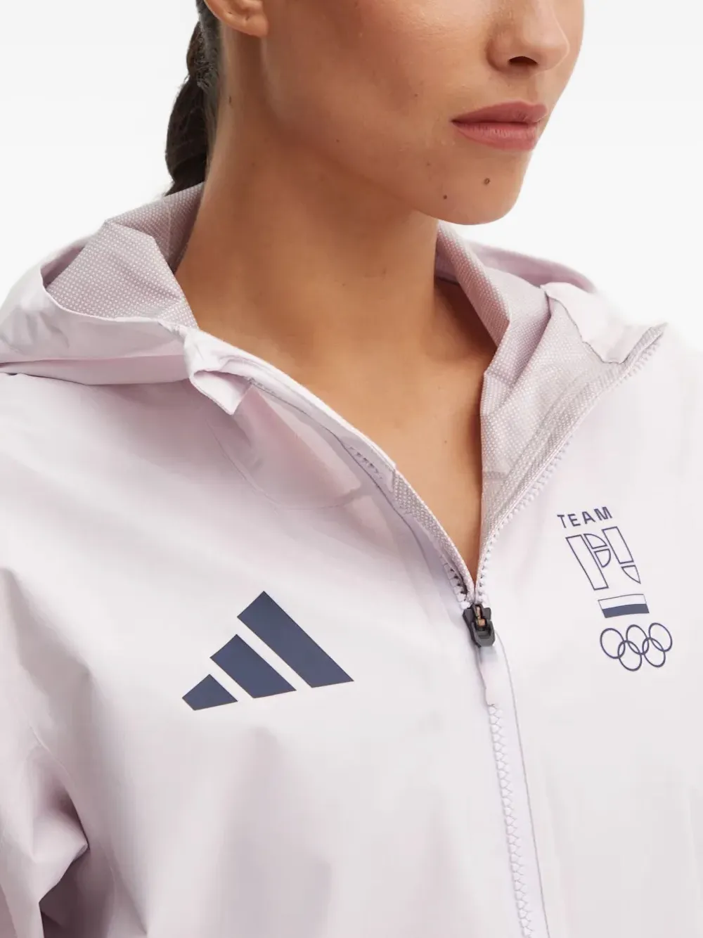 Adidas Originals Olympic-logo Hooded Jacket In Multi