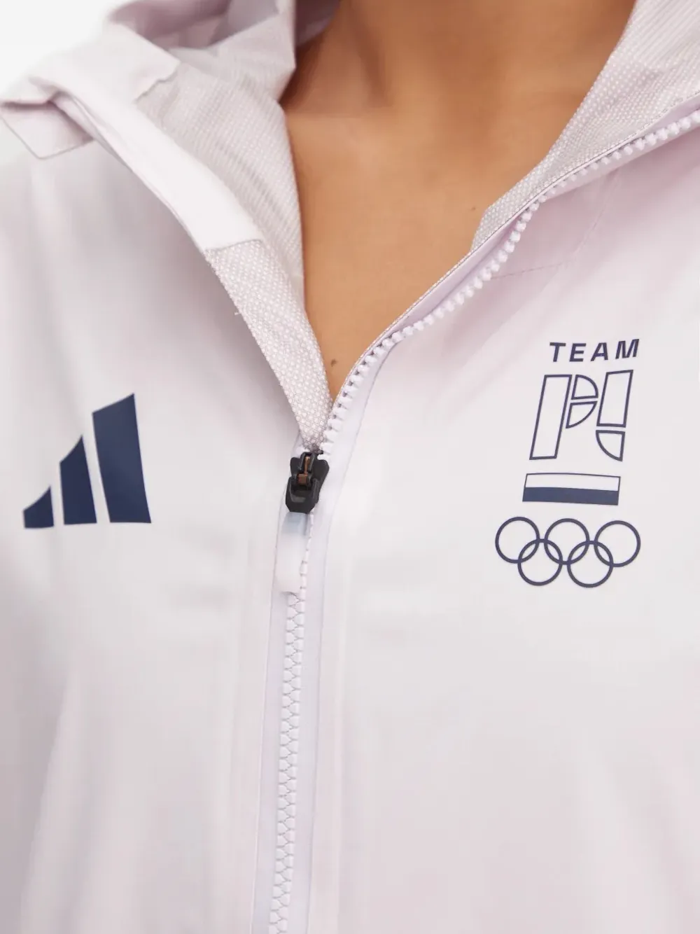 Adidas Originals Olympic-logo Hooded Jacket In Multi