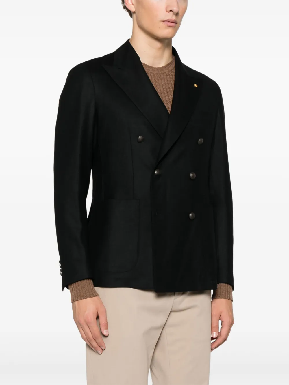 Tagliatore Blazer met broche Zwart
