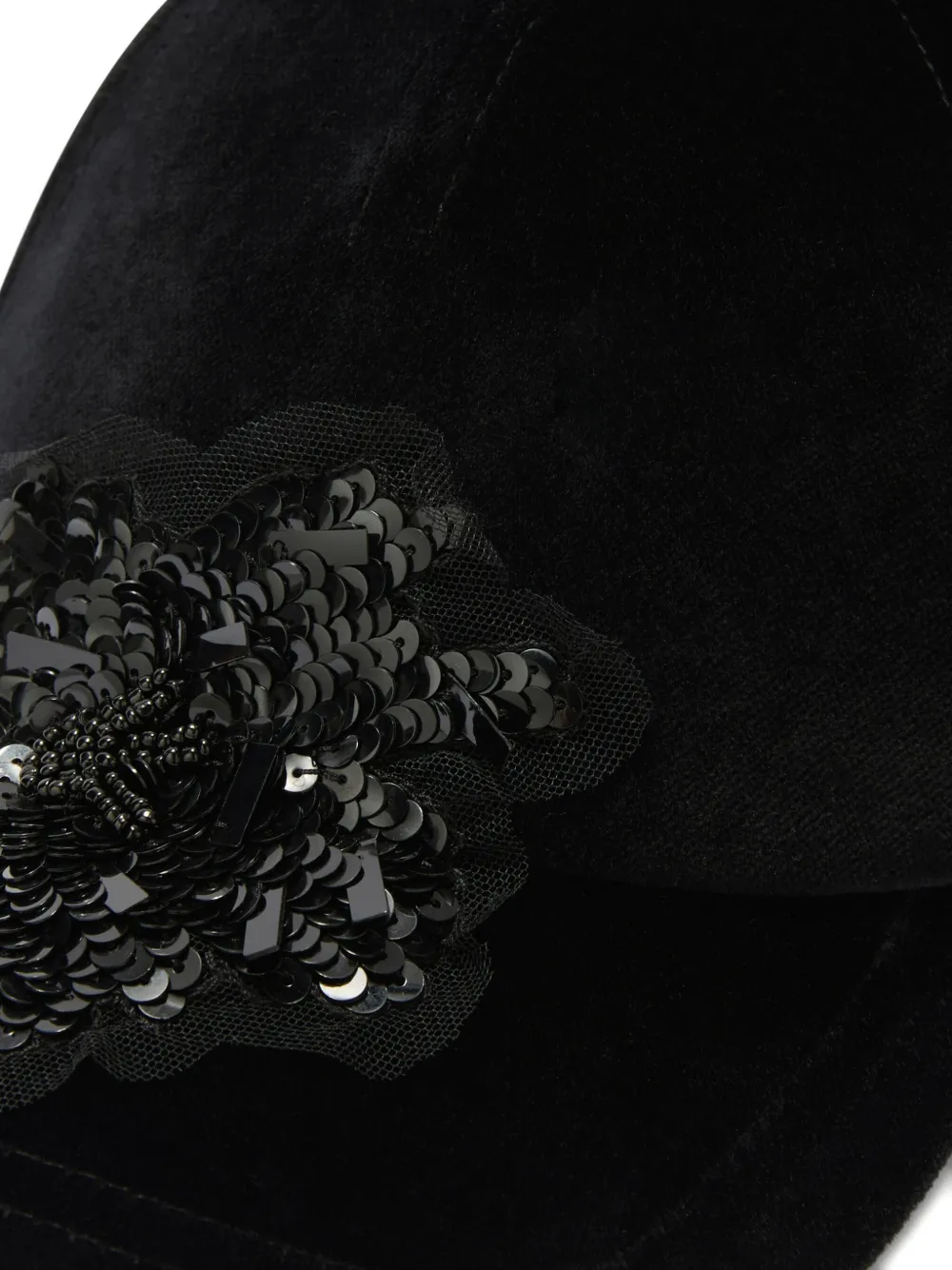 Furla Varsity Sequin-embellished Cap In Black