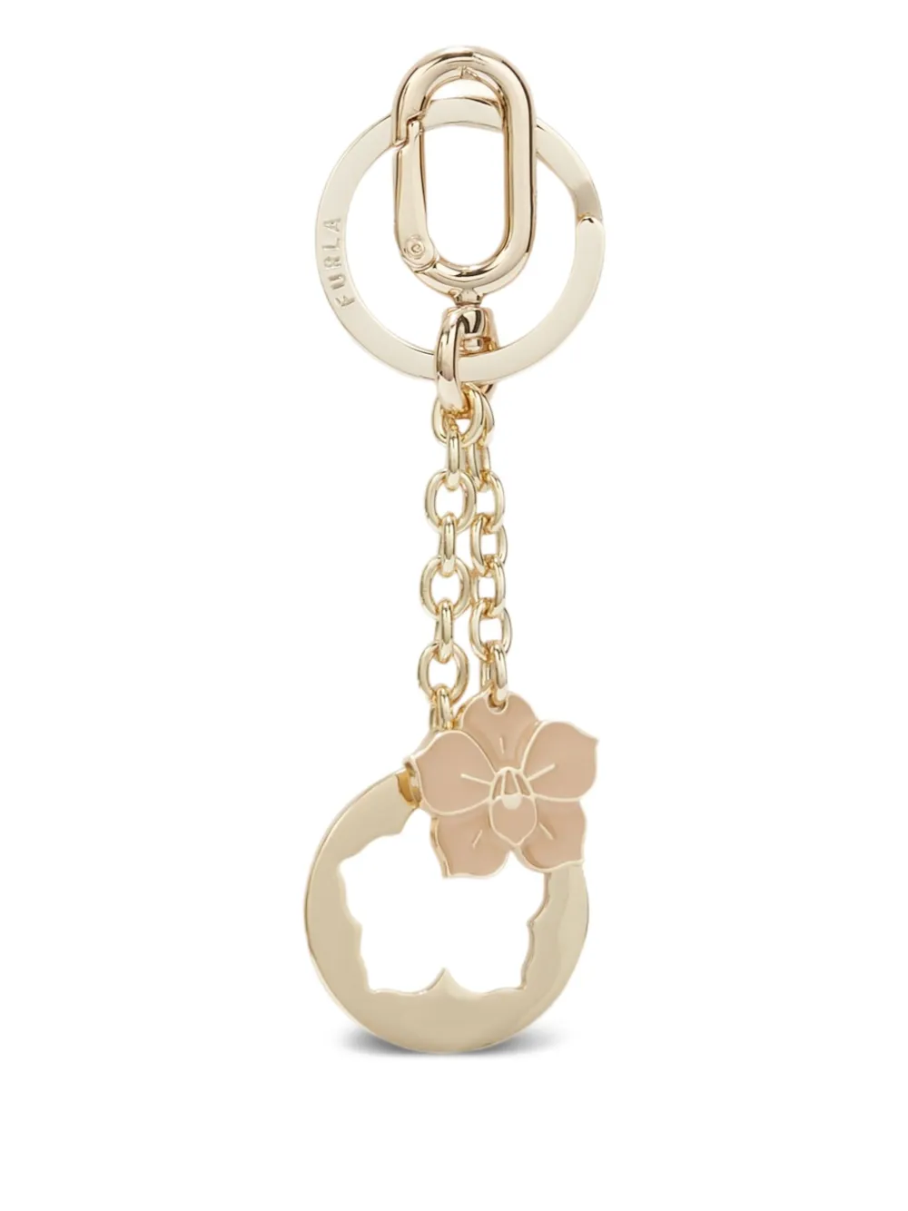 Furla フローラル キーホルダー - ゴールドトーン Furla フローラル キーホルダー - ゴールドトーン