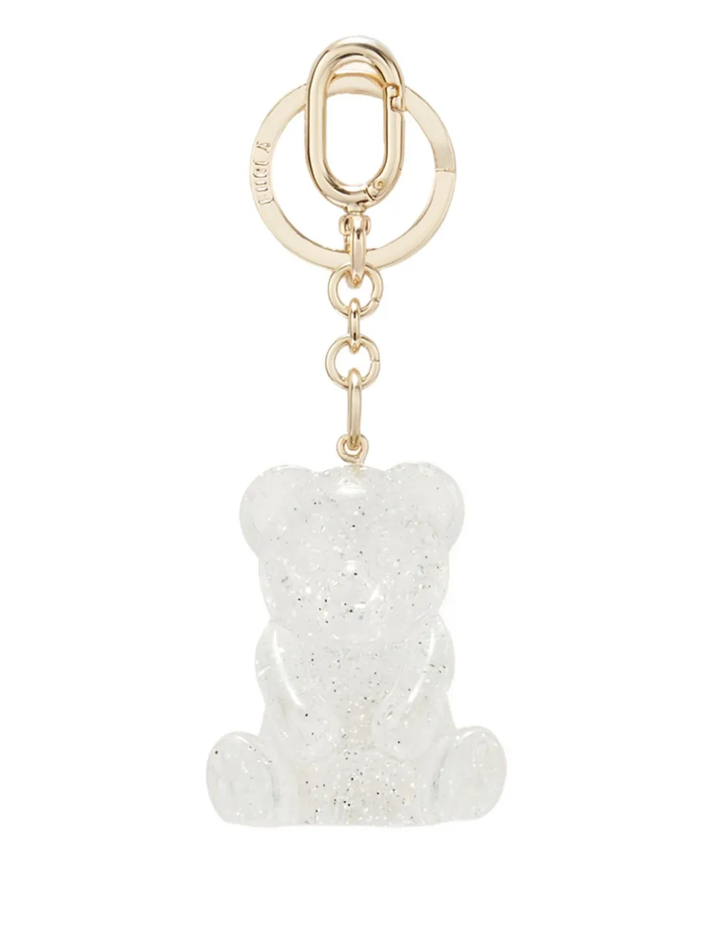 Furla Glitter-bear Keyring In Silver