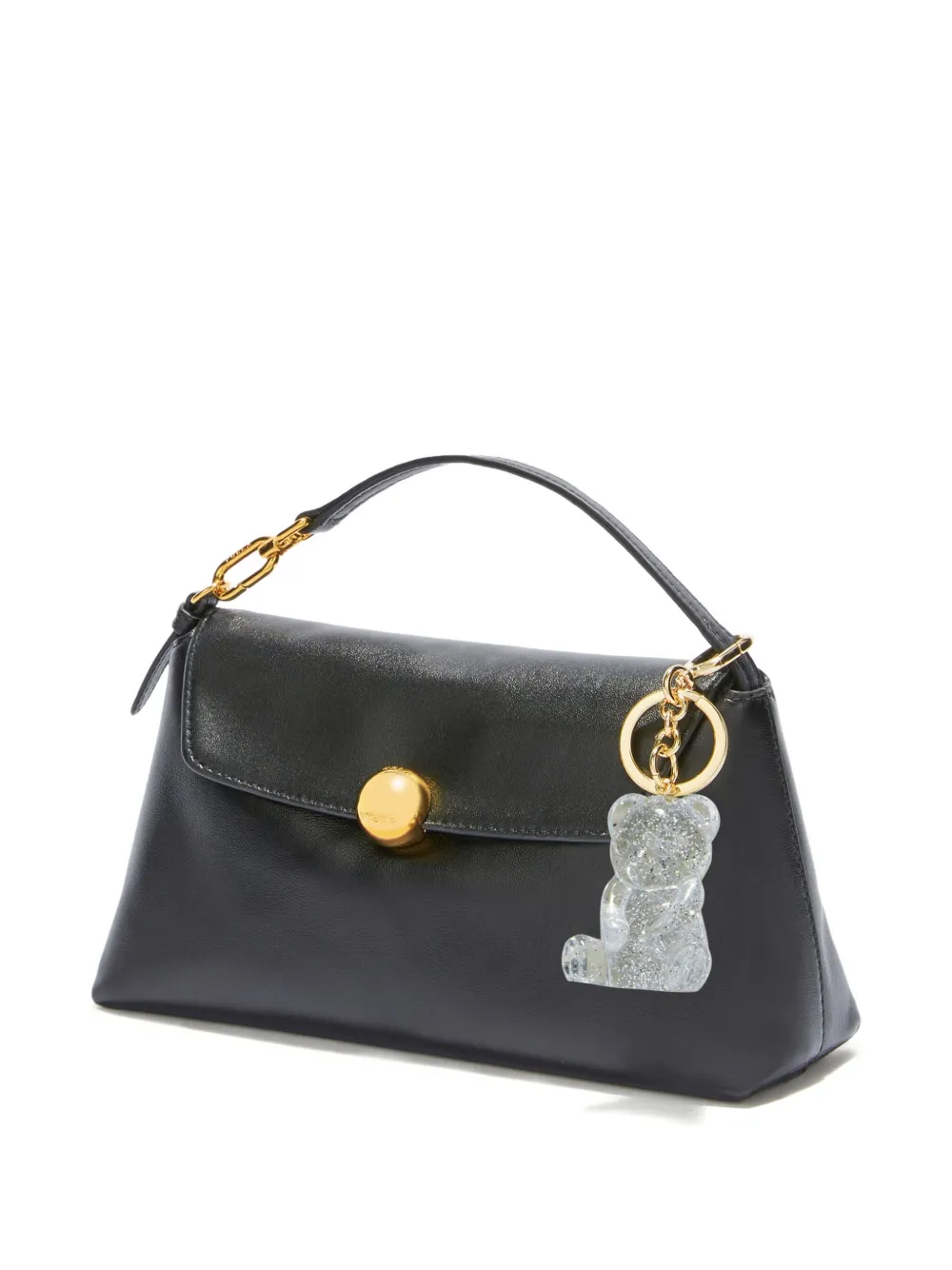 Furla Glitter-bear Keyring In Silver