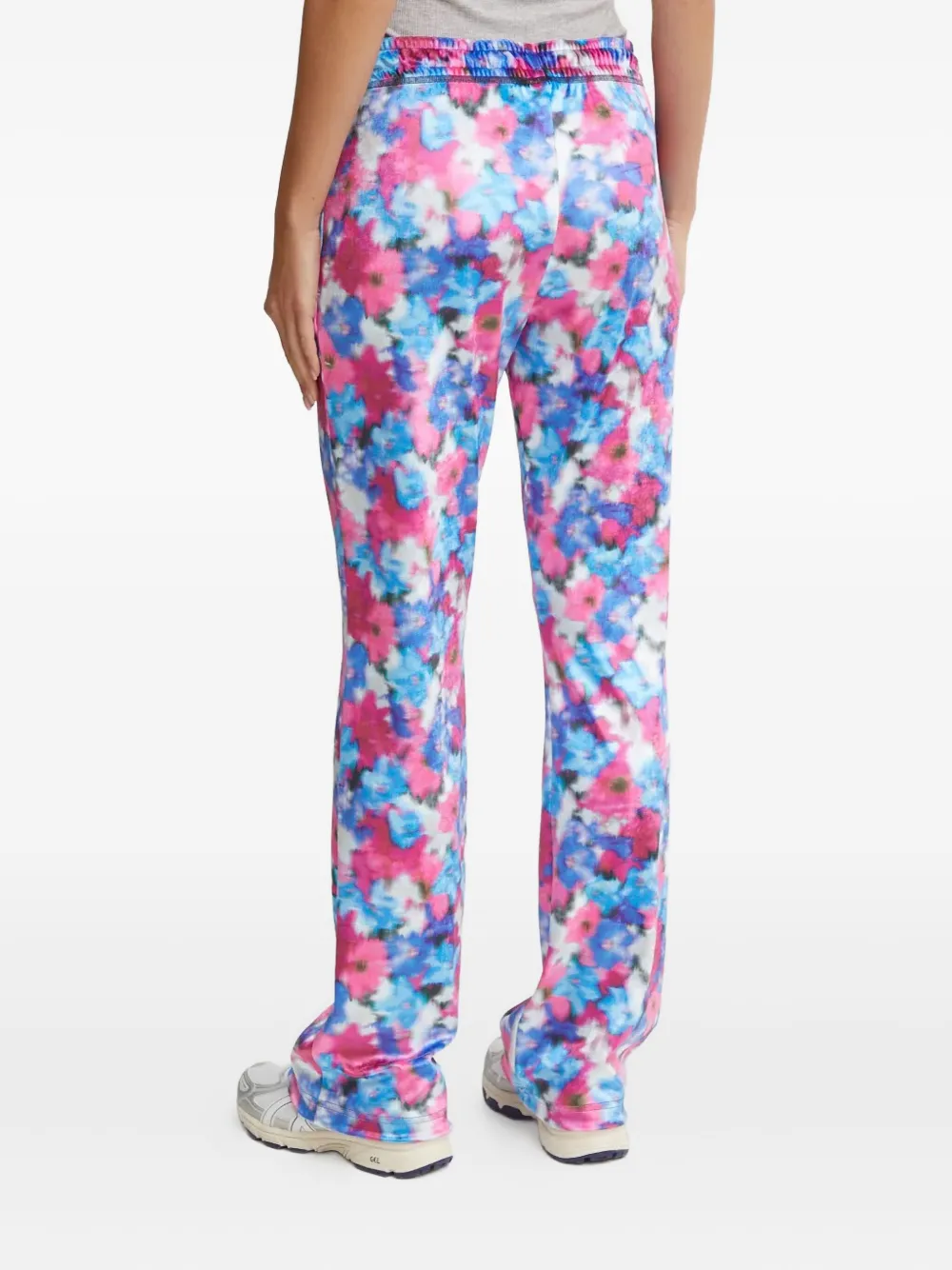 Adidas By Stella Mccartney Velour Track Pants In Black