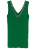 P.A.R.O.S.H. bead-embellished tank top - Green