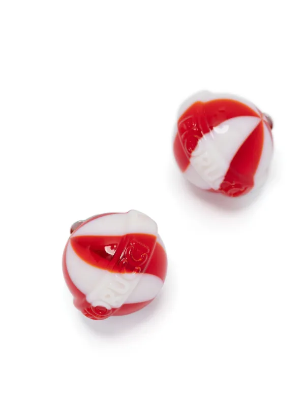 Striped mini lollipop earrings∴ Fiorucci Mini Lollipop Earrings | White | FARFETCH EG
