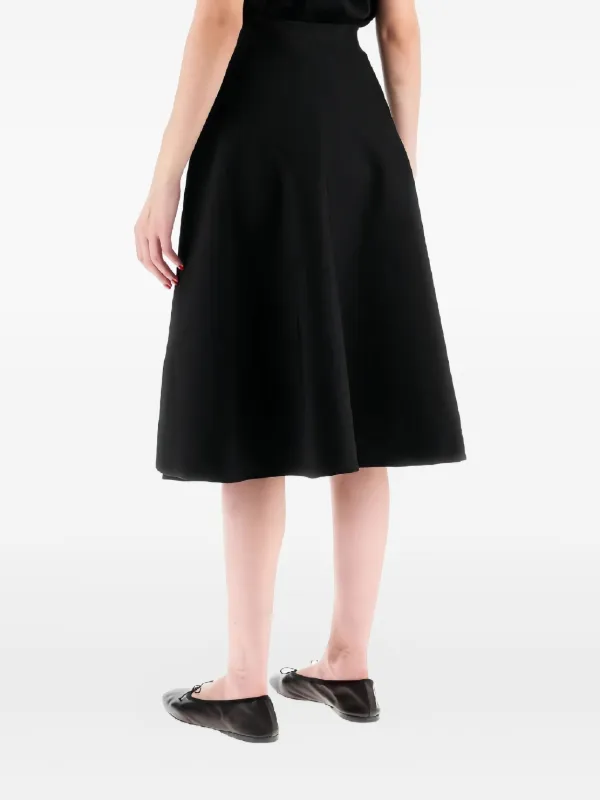 The Row Pleated Midi Skirt | Black | FARFETCH