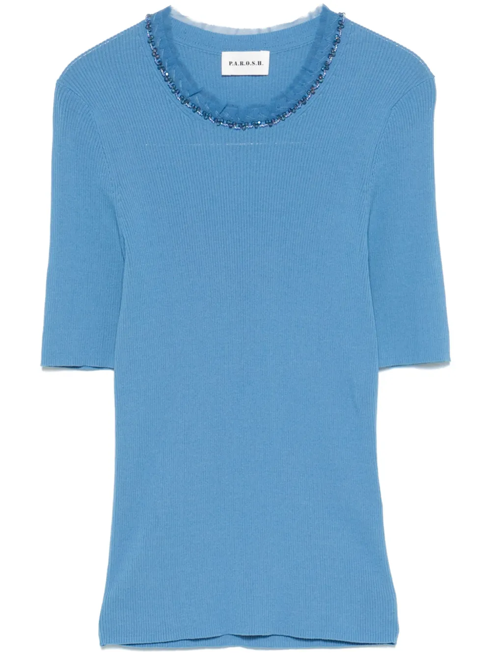 bead-embellished T-shirt