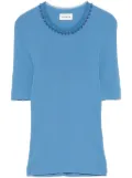 P.A.R.O.S.H. bead-embellished T-shirt - Blue