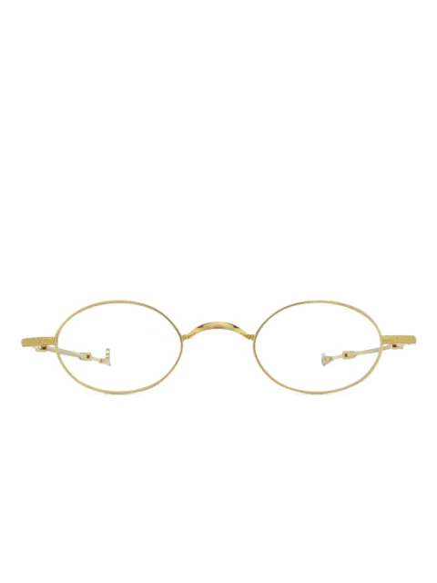 Eyepetizer Dickey oval-frame titanium glasses