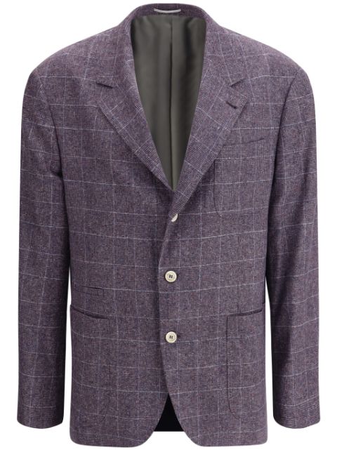 Brunello Cucinelli windowpane-pattern blazer Men