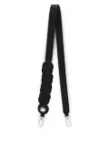 Furla circle-appliqué leather shoulder strap - Black