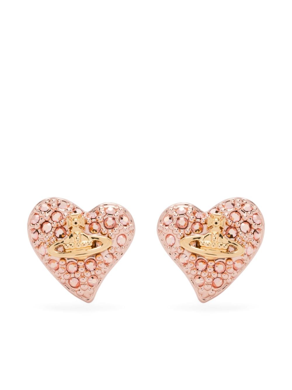 Vivienne Westwood Heart-shape Earrings In Pink