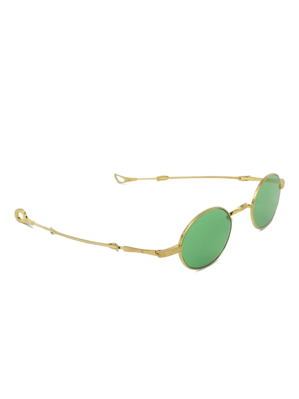 Eyepetizer Dickey L.E. oval-frame sunglasses 29 MATT GOLD GREEN