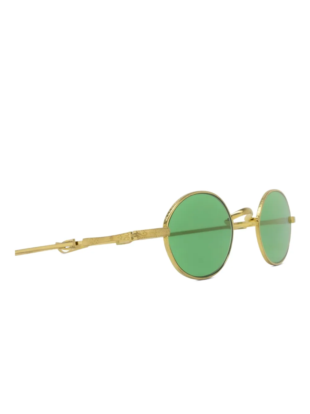 Eyepetizer Dickey L.E. oval-frame sunglasses 29 MATT GOLD GREEN