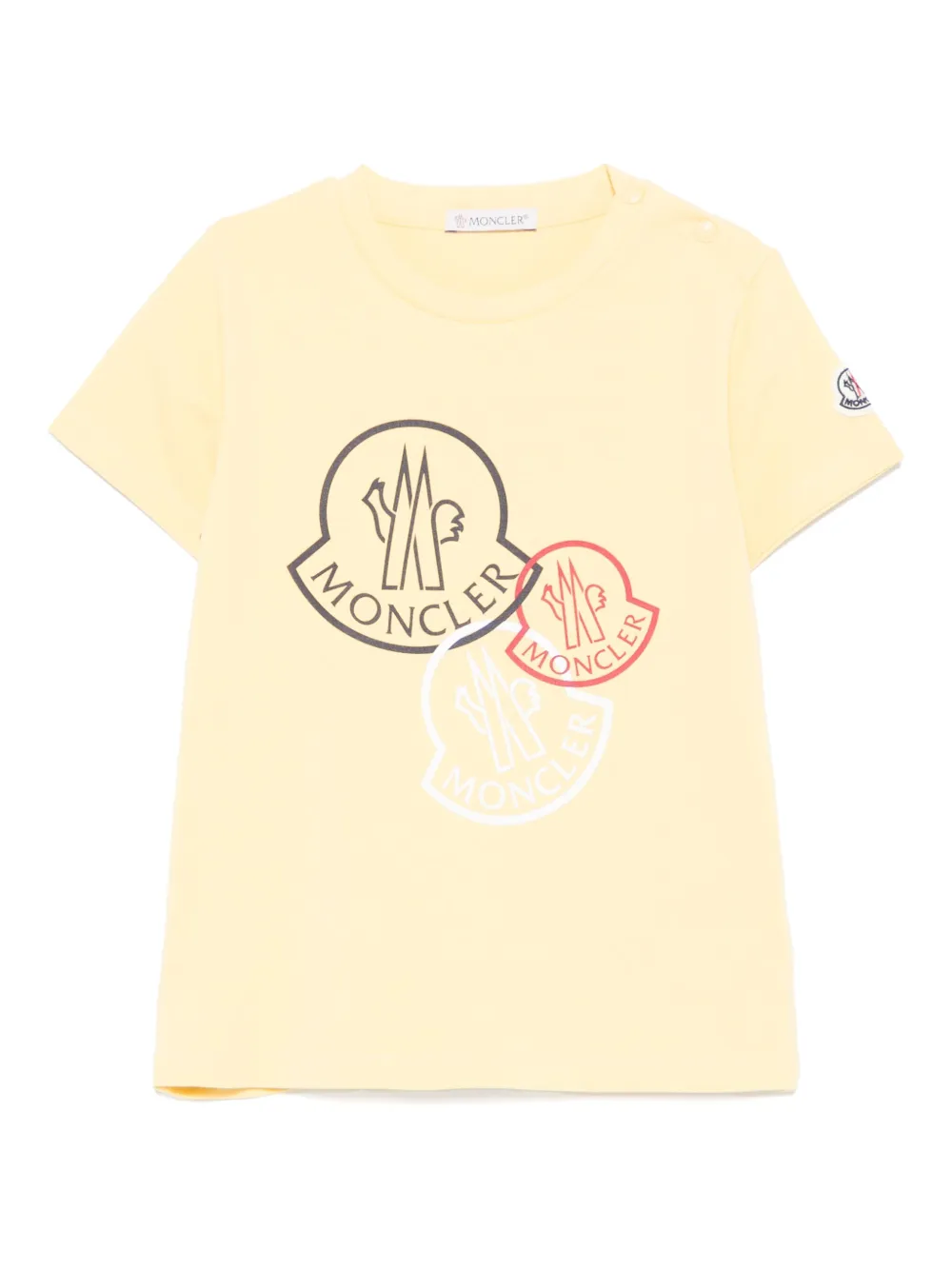 Moncler Enfant T-shirt met logoprint Geel