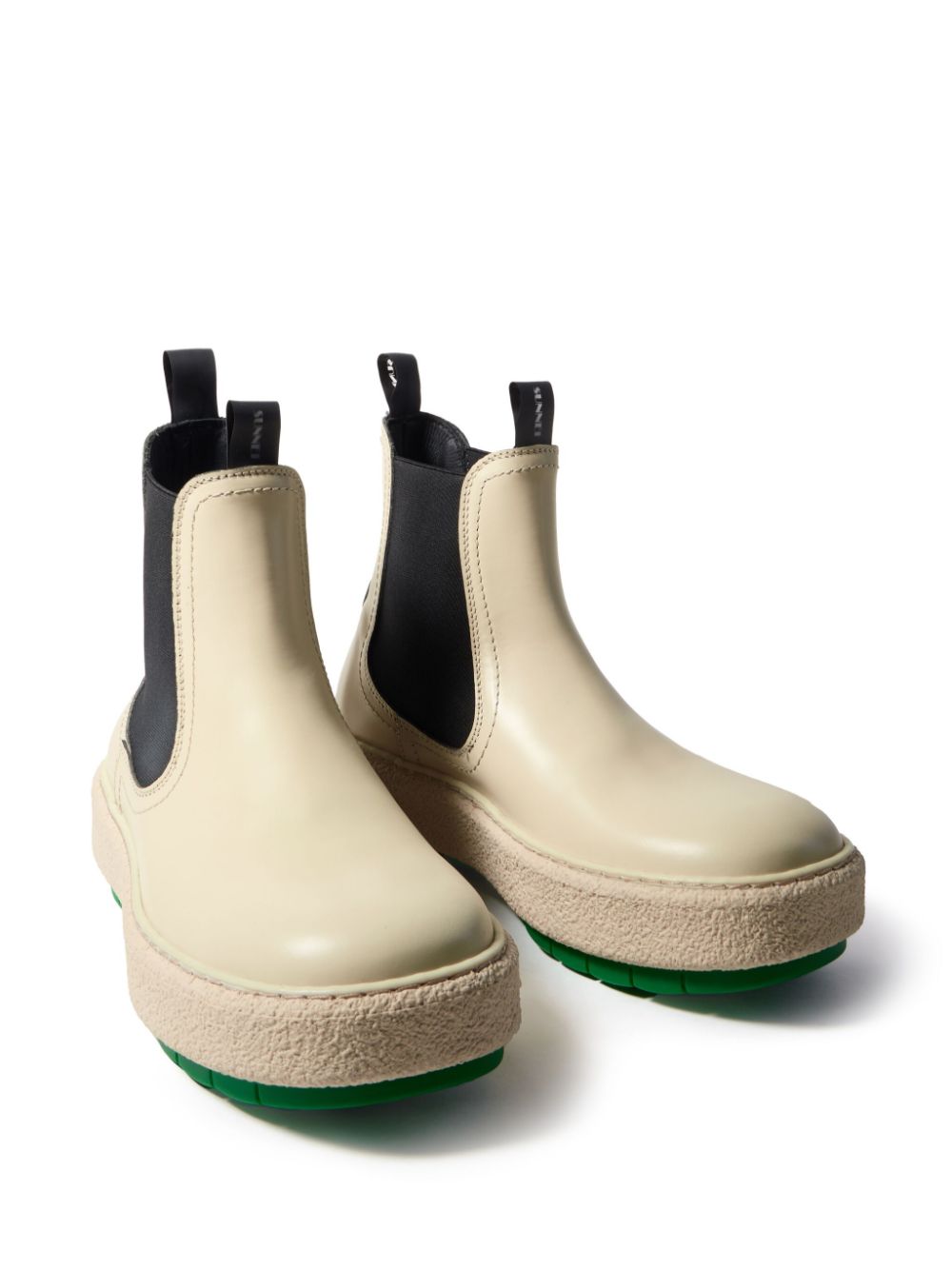 Shop Sunnei Cemento Chelsea Boots In White