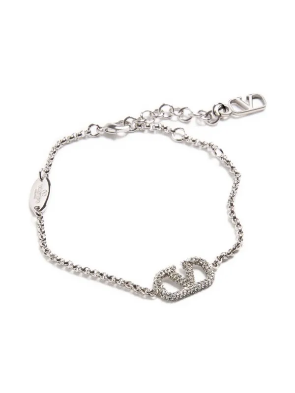 Valentino シルバーブレスレット GARAVANI VALENTINO Garavani チェーンブレスレット シグネチャー Vロゴ アクセサリー