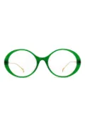 Eyepetizer Olympia OPT glasses - C.O-O AVANA AND GOLD/TRANSPARENT GREEN