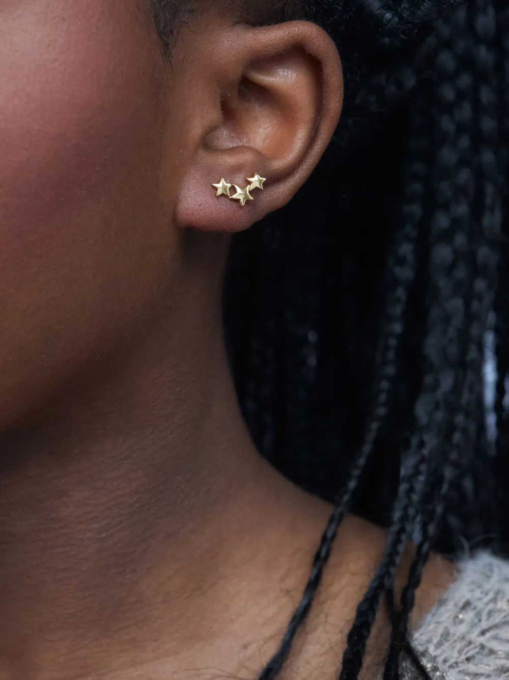 BIJOU STAR TRIO EAR STUDS