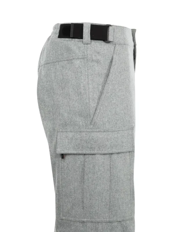 Moncler Grenoble Wool Ski Trousers | Grey | FARFETCH