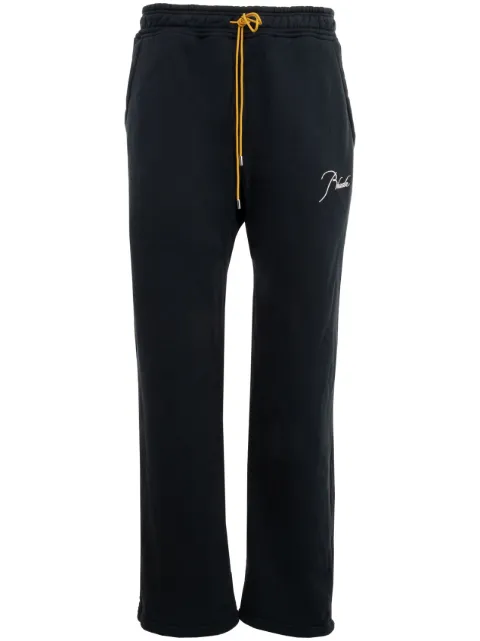 RHUDE logo-embroidered cotton sweatpants