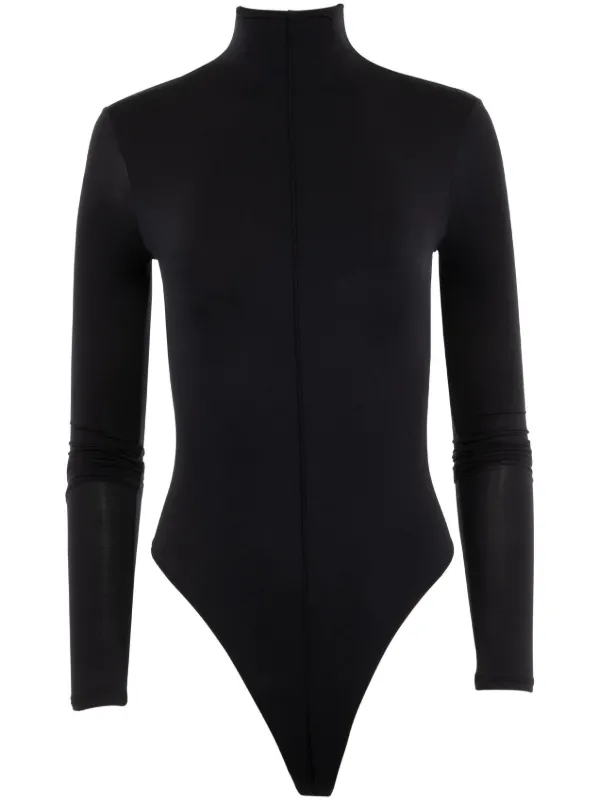 WARDROBE.NYC RHW Long Sleeve Bodysuit in Black