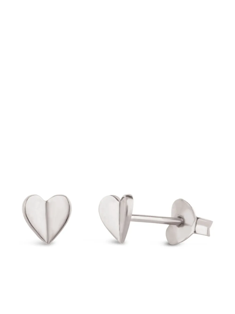 DINNY HALL BIJOU FOLDED HEART STUD EARRINGS