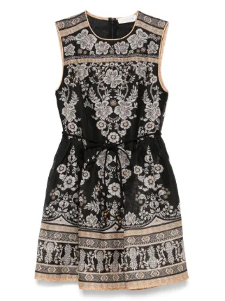 【Zimmermann】BALANCE PEPLUM MINI DRESS ペプラム ミニドレス ZIMMERMANN Balance Peplum Mini Dress | Black | FARFETCH