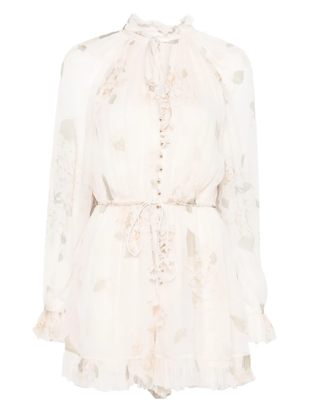 ZIMMERMANN Romper met bloemenprint Roze