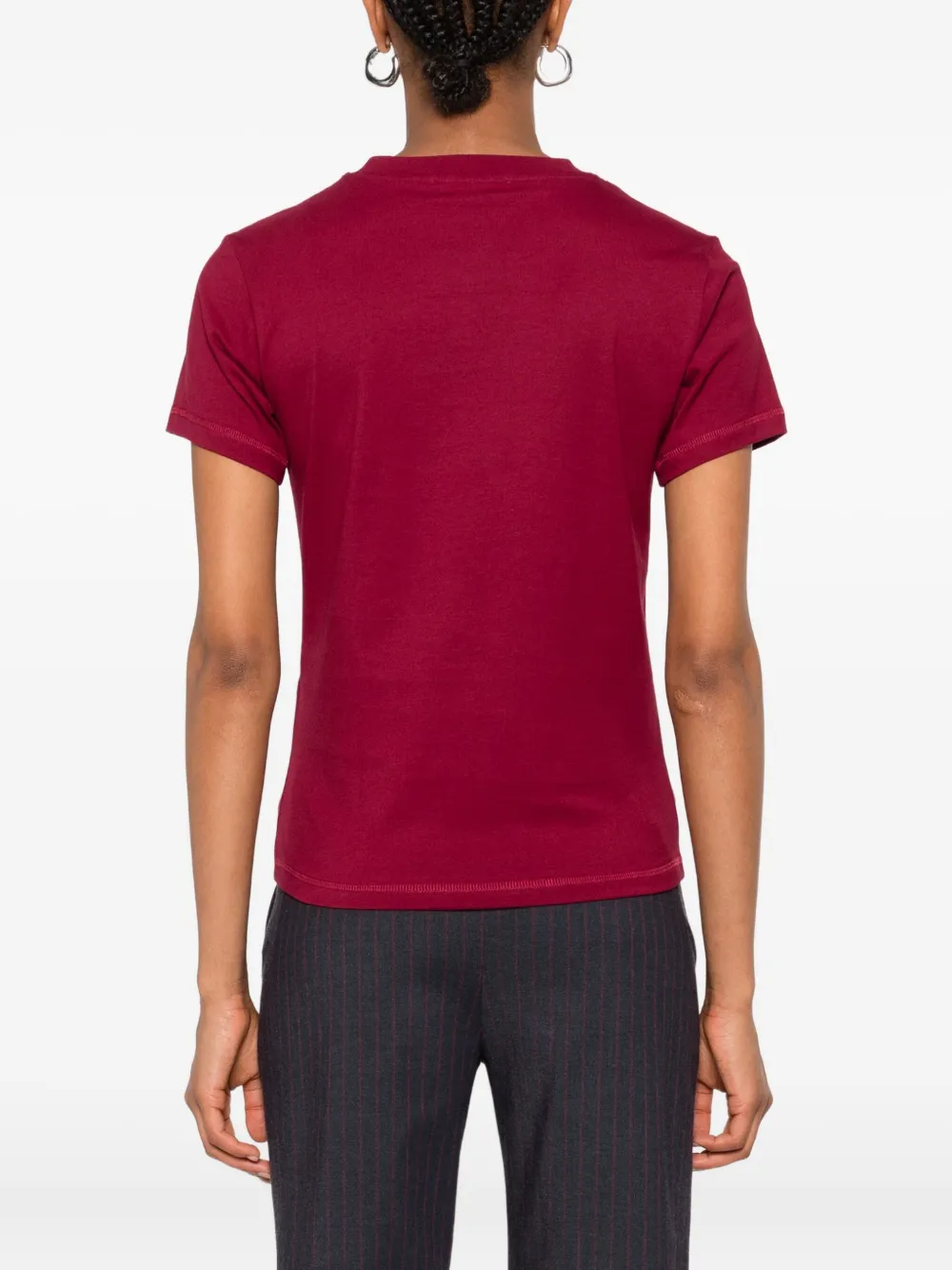 Victoria Beckham T-shirt met ronde hals Rood