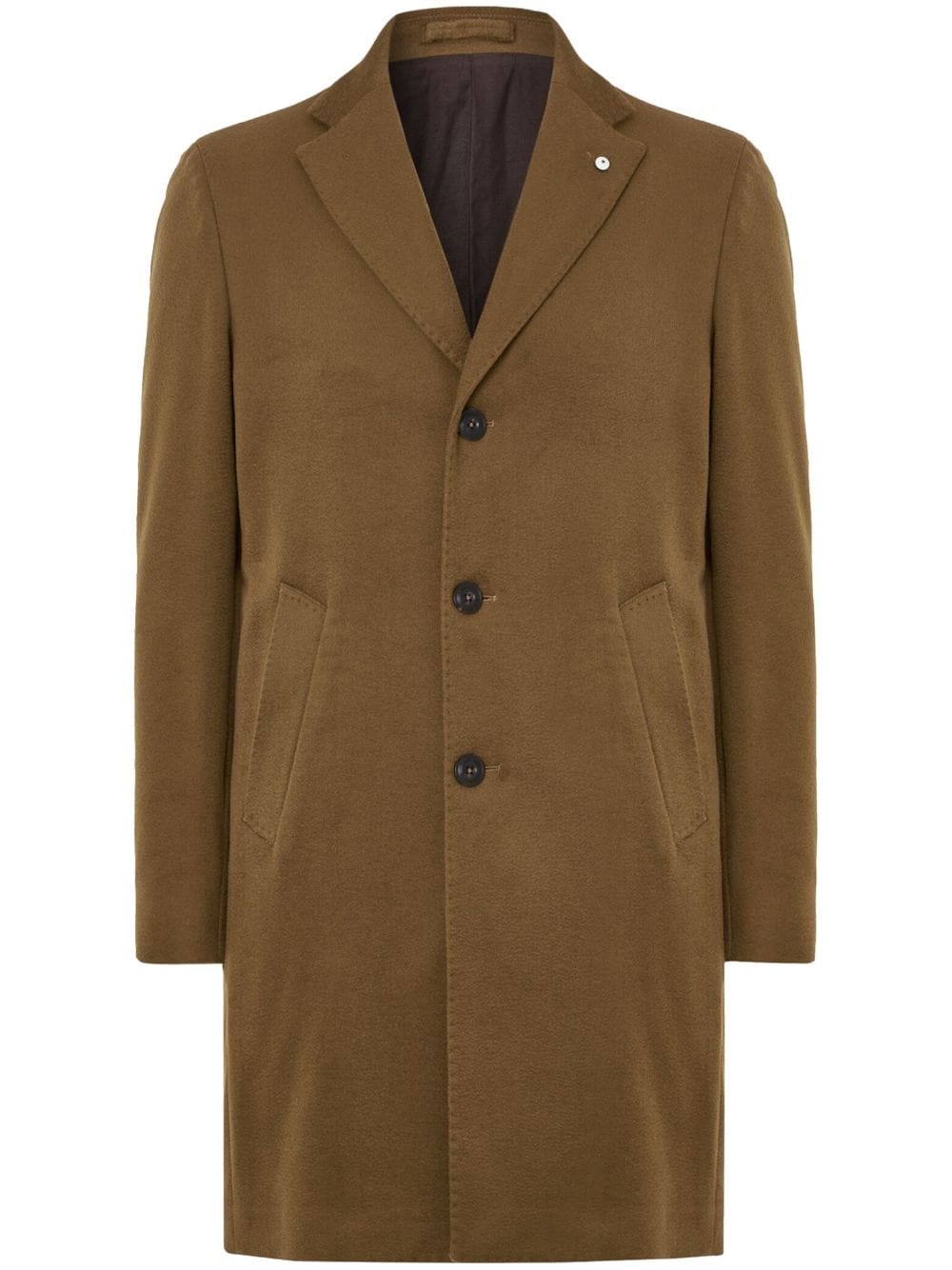 Shop Luigi Bianchi Mantova Single-breasted Coat In 褐色