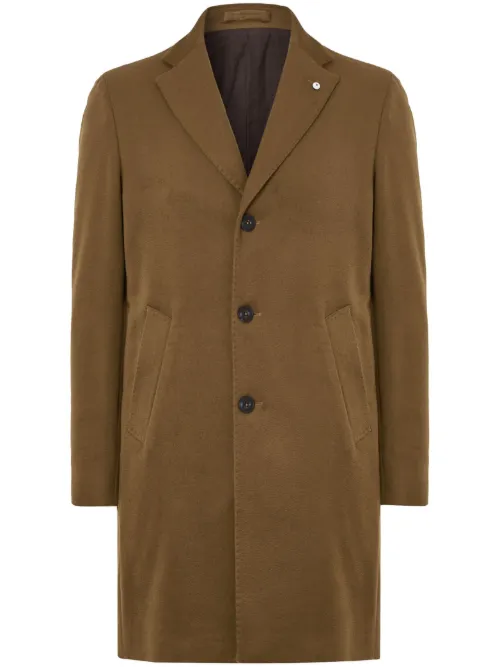 Manteau droit à simple boutonnage - LUIGI BIANCHI MANTOVA - Modalova