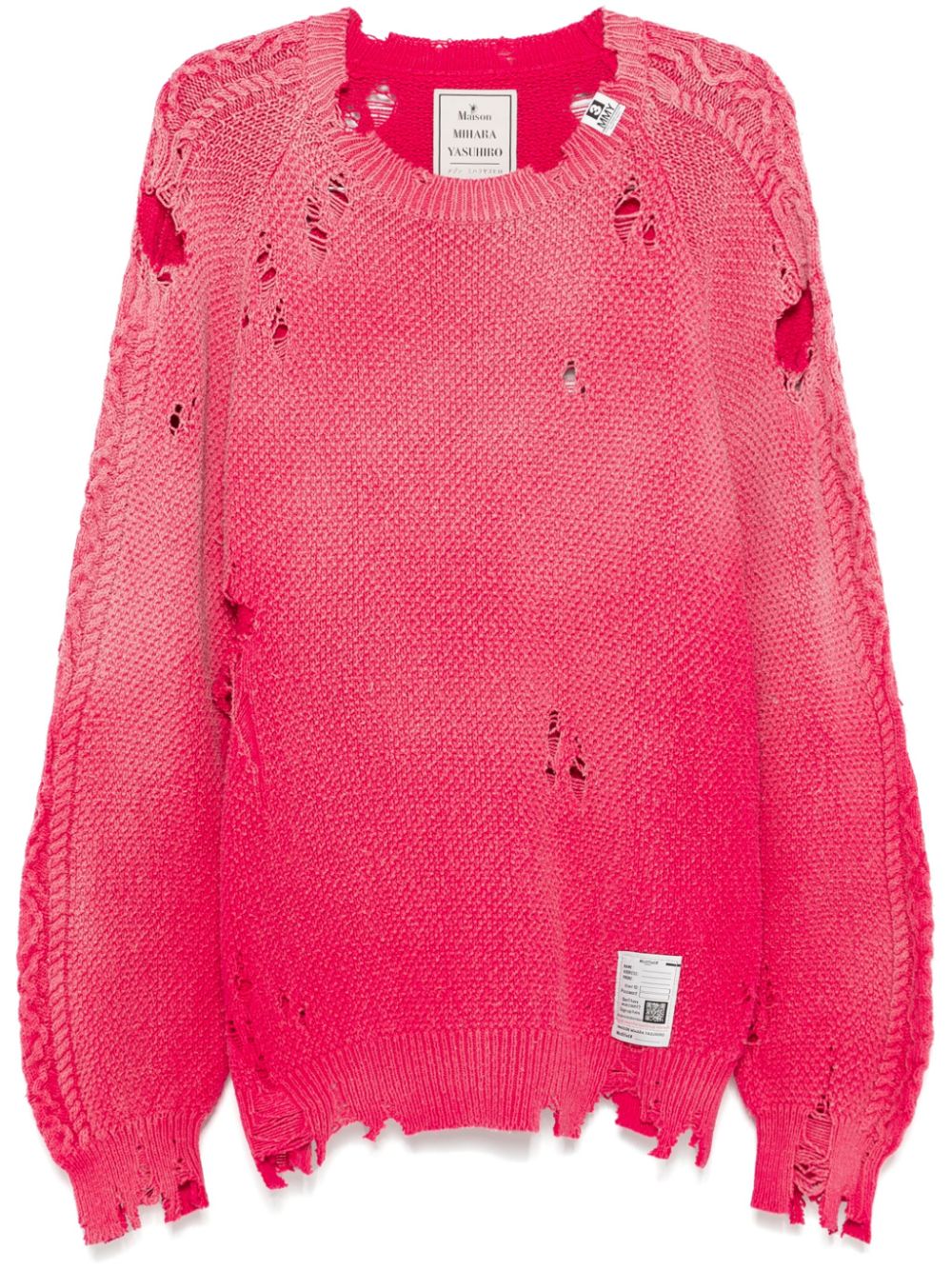 Maison MIHARA YASUHIRO faded sweater - Pink