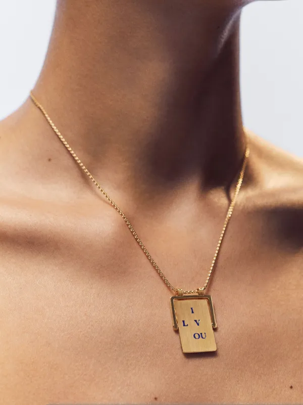 Marie Lichtenberg I Love You Spinner Scapular ネックレス 18K