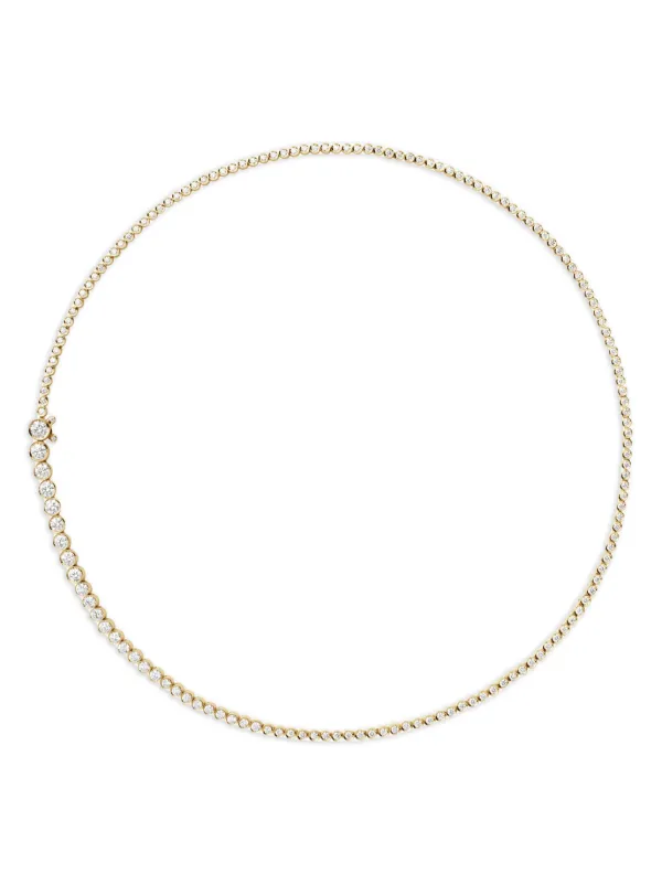 Sophie Bille Brahe 18kt Yellow Gold Tennis Diamond Necklace