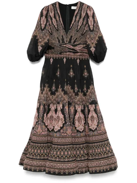 ZIMMERMANN pleated midi dress