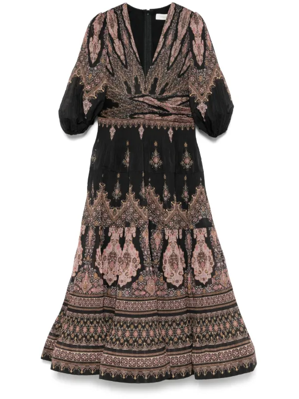 【Zimmermann】PLEATED MIDI DRESS プリーツ ミディドレス Zimmermann】PLEATED MIDI DRESS 大人気 プリーツミディドレス
