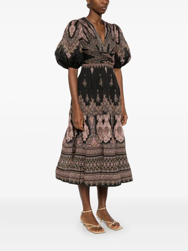 ZIMMERMANN プリーツ ドレス | ブラック | FARFETCH JP ZIMMERMANN プリーツ ドレス | ブラック | FARFETCH JP