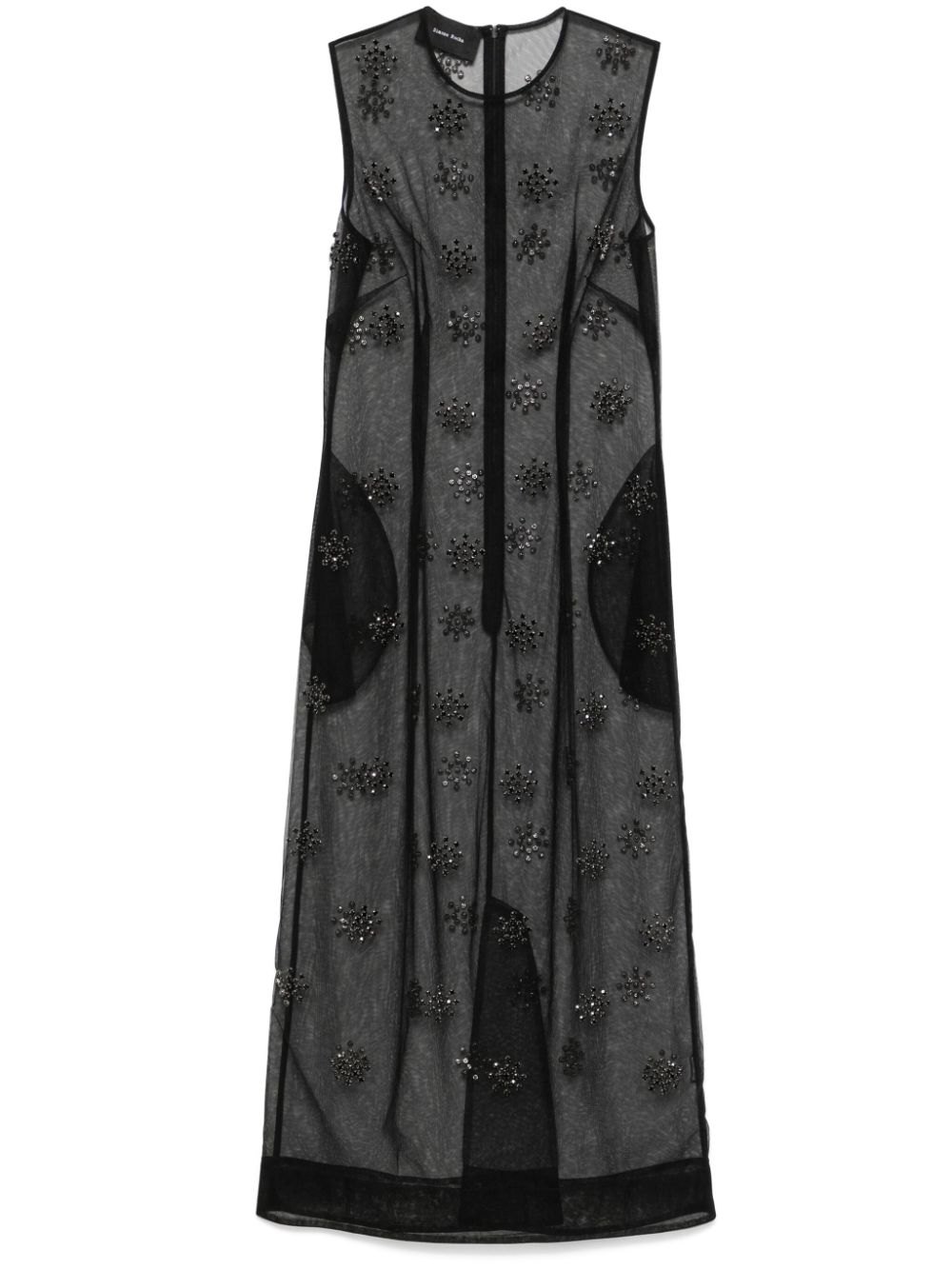 Simone Rocha crystal embellishment midi dress - Black