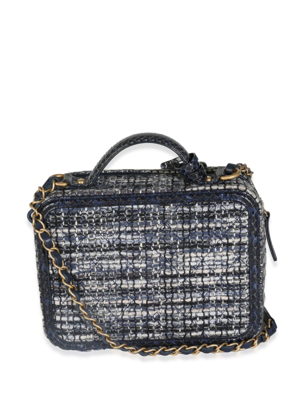 CHANEL Pre-Owned 2018 CC tweed Vanity case - Blauw