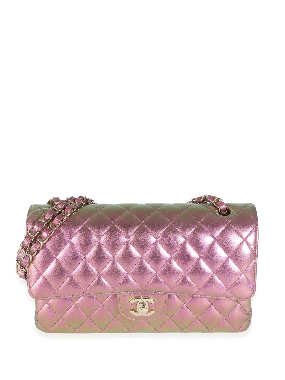 CHANEL Pre-Owned 2020 ダブルフラップ ショルダーバッグ M - パープル CHANEL Pre-Owned 2020 ダブルフラップ ショルダーバッグ M - パープル