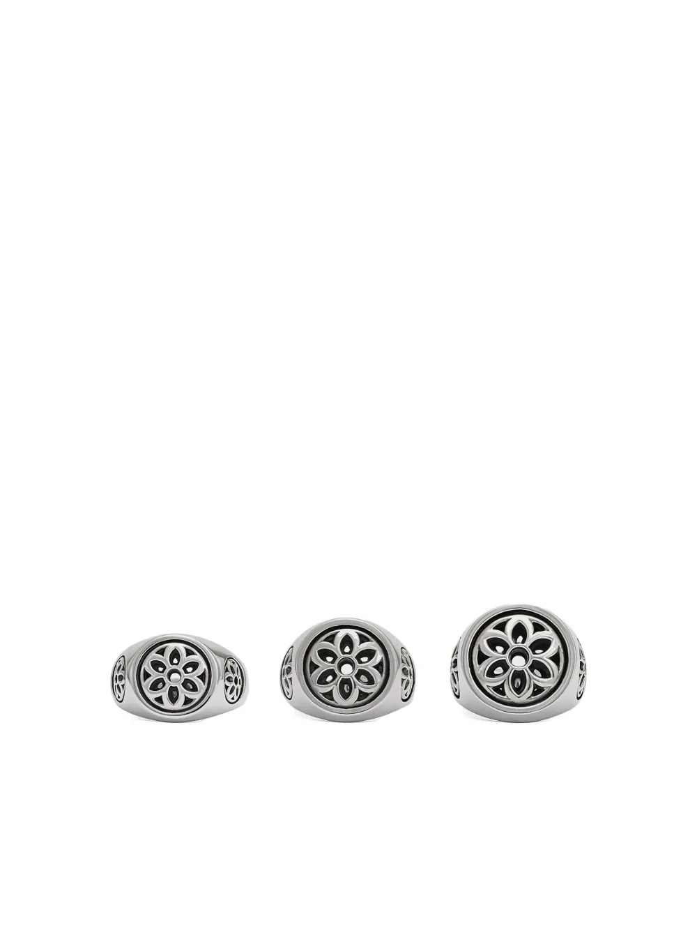 Good Art Hlywd small Club floral-embellished signet ring | فضي | Image 1
