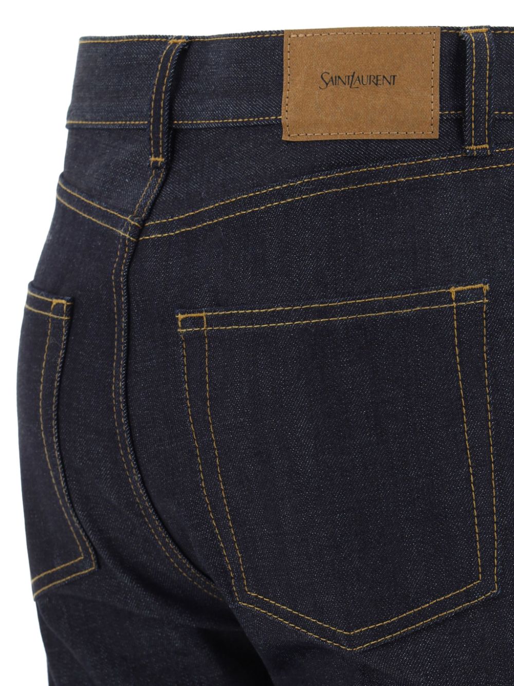 Saint Laurent 90s jeans met logopatch Blauw