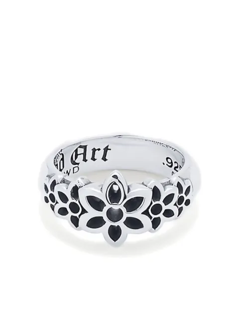 Good Art Hlywd flower-detail sterling silver ring