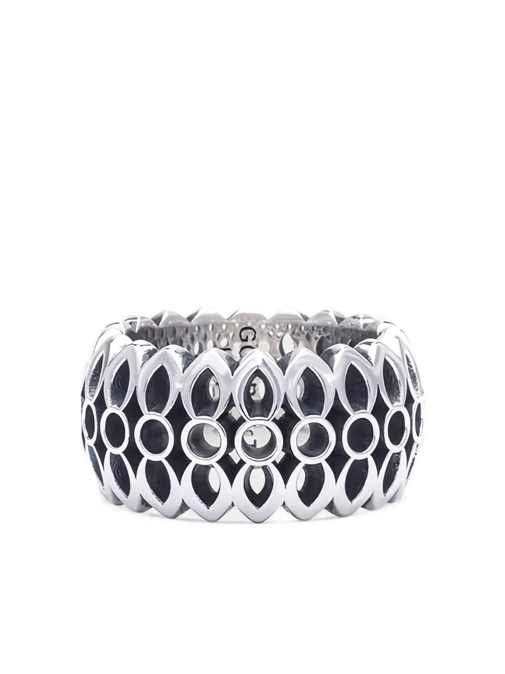 Good Art Hlywd Floral-pattern Sterling Silver Ring In Metallic