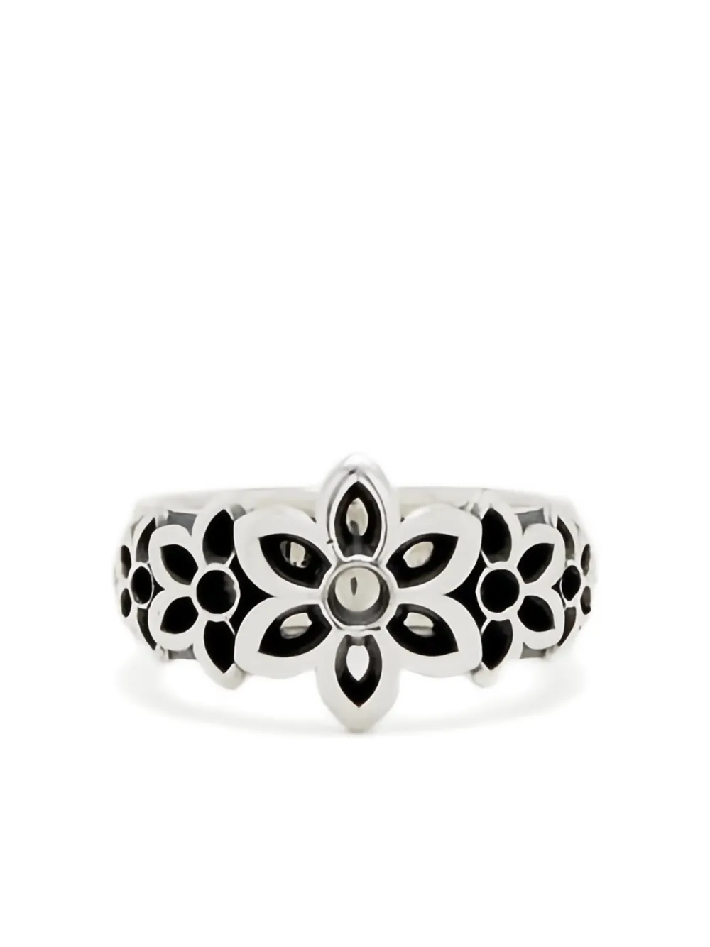 Good Art Hlywd flower-embellished sterling silver ring | Silver | Image 1