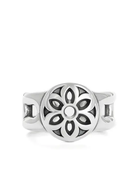 Good Art Hlywd flower cut-out sterling silver ring